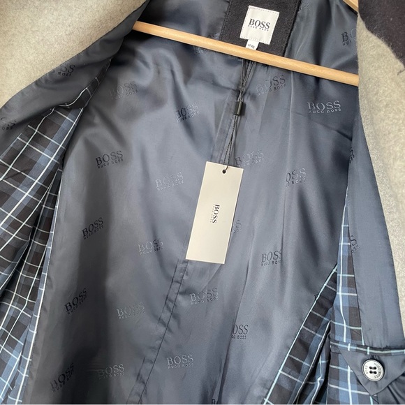 BOSS Hugo Boss Wool Coat Jacket, Blue & Grey, Boys Size 12-XS, NEW WITH TAG - Picture 9 of 12